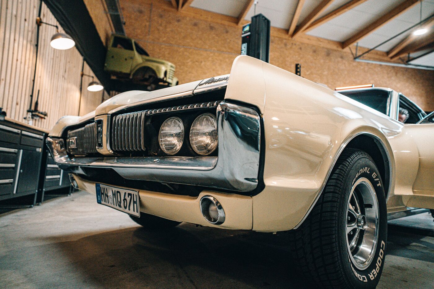 Mercury Cougar in der Oldtimer Werkstatt Hamburg, De Ole Werkstuuv Kummerfeld